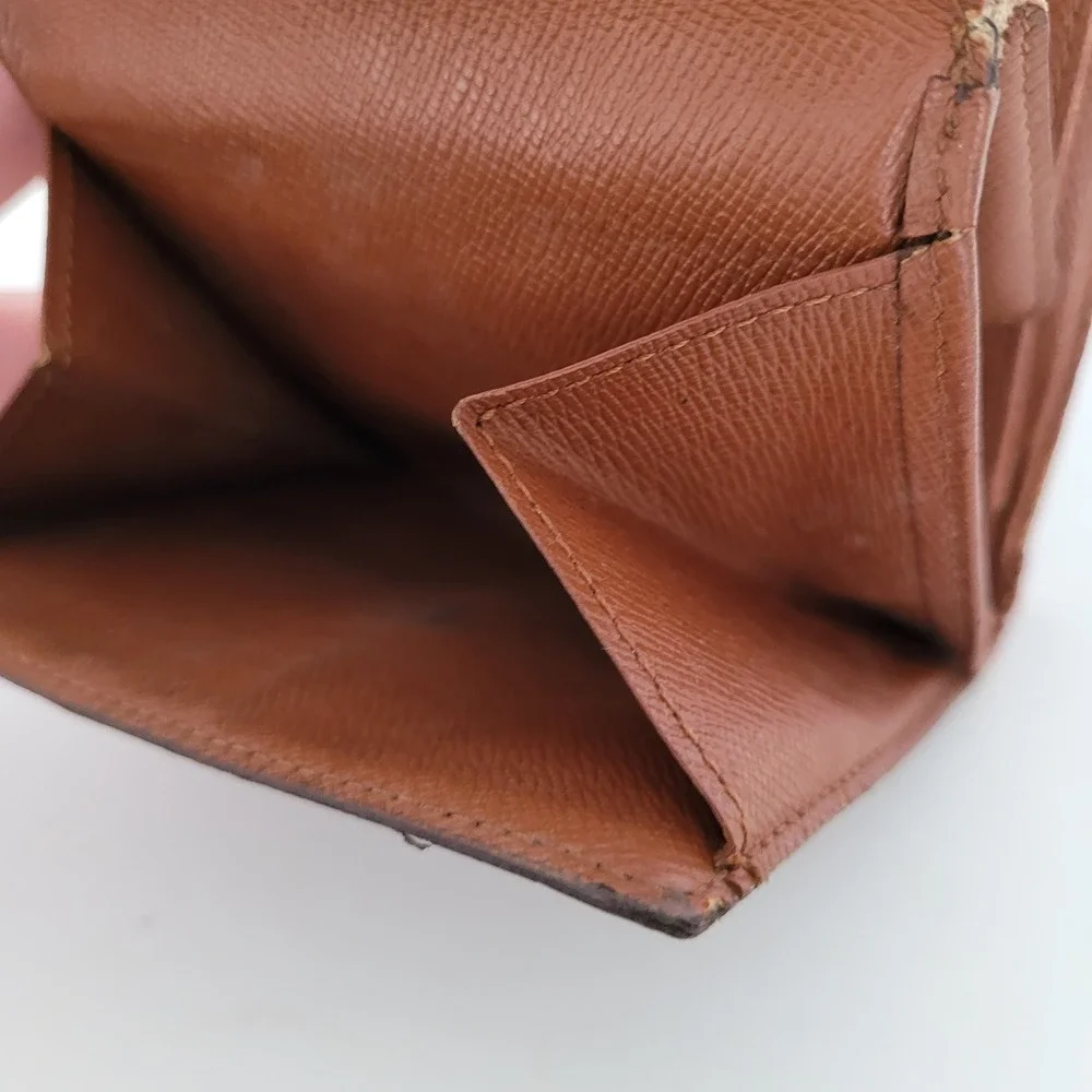 Louis Vuitton Monogram Porte-Monnaie Billets Trifold Wallet Brown SD0968 USA